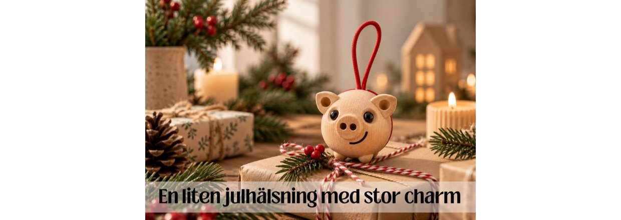 FableWood-tr�grisen Babe med r�d upph�ngnings�gla