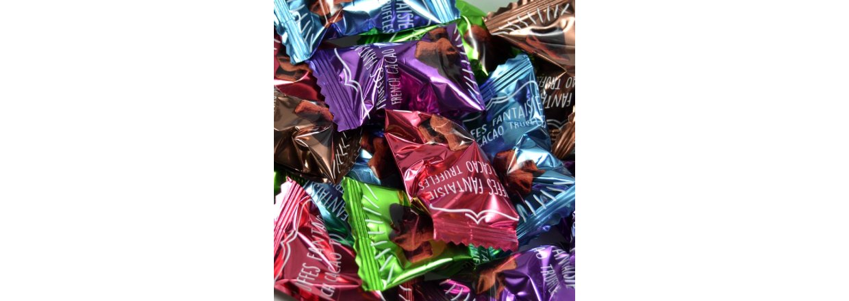 Flowpakket chokoladetr�fler � L�kre, praktiske og perfekte til fest, salon og erhverv