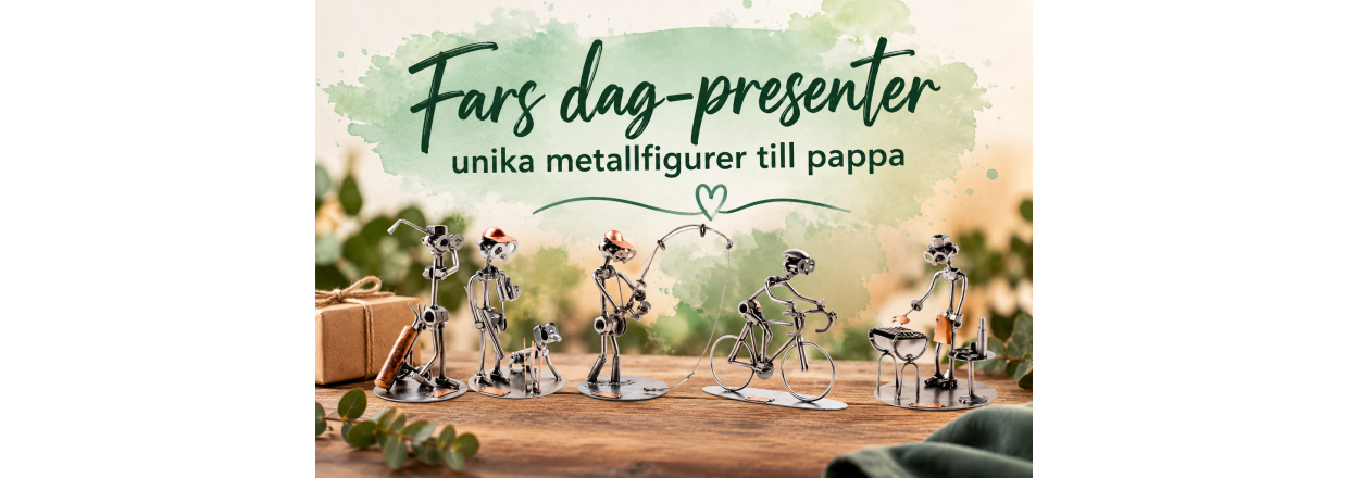 Personlig fars dag present till pappa - dekorativ metallfigur