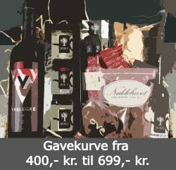 Gavekurve 400,- kr. til 699,- kr.