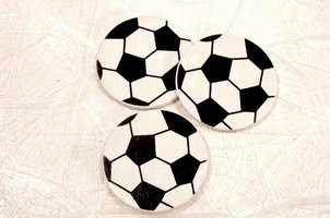 Fodbold - Flade fodbolde 12 stk. - Hvid/sort