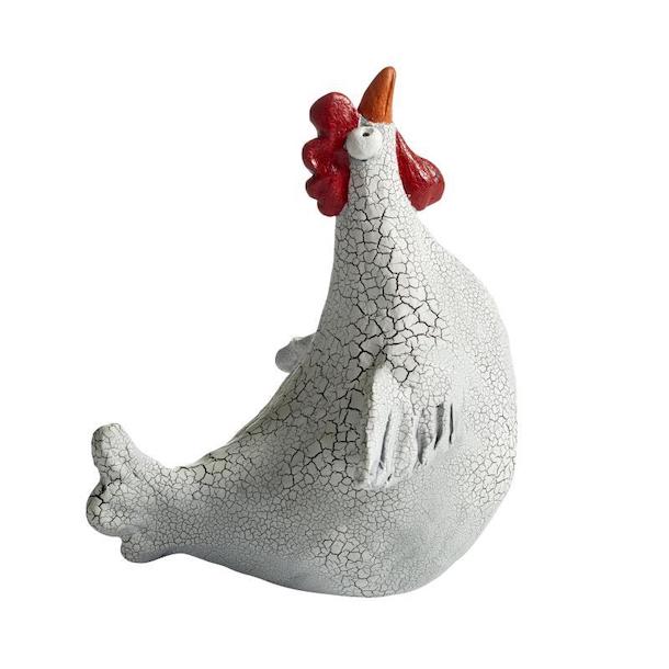 Nääsgränsgården Hønen Doris 11 cm - Høne Figur - Hvid