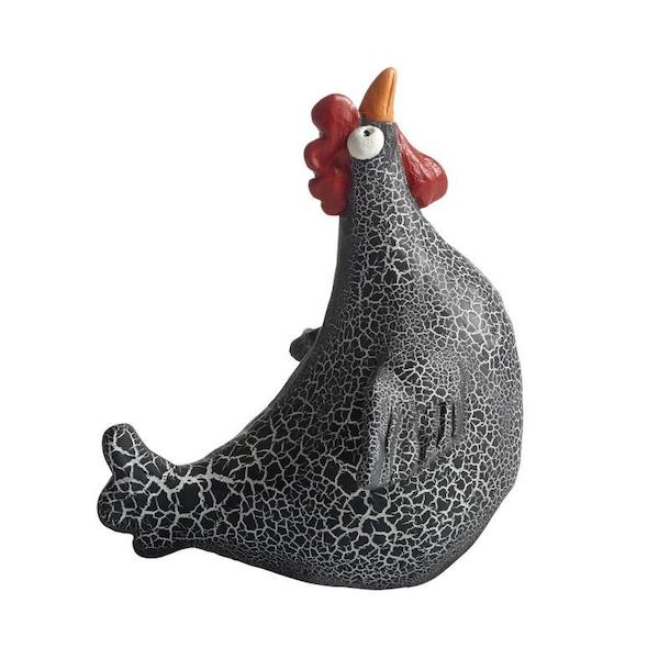 Nääsgränsgården Hønen Doris 11 cm - Høne Figur - Sort