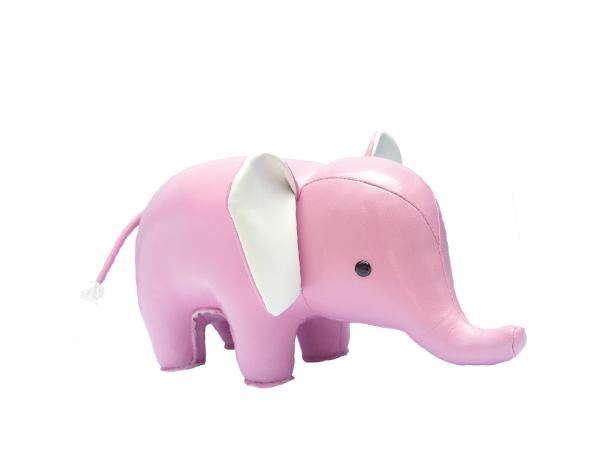 Züny Elefant lyserød - Baby - Dørstopper / Bogstøtte