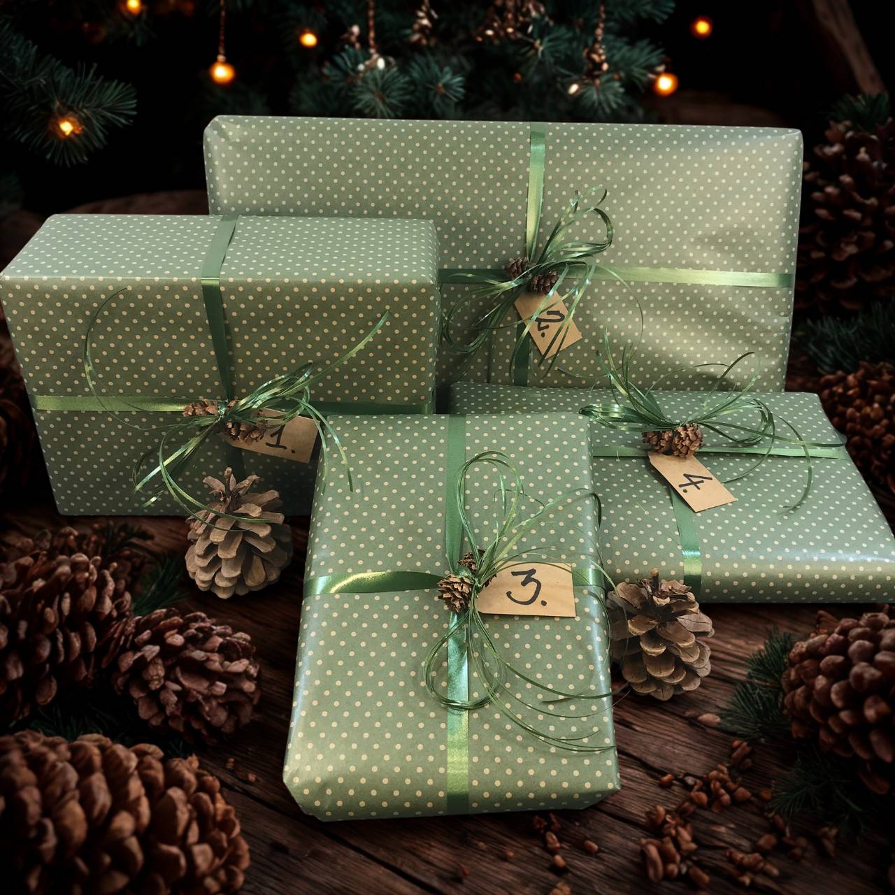 Adventsgaver til ham 1200,- kr. 4 gaver til ham et mix af spiselige gaver og pynt