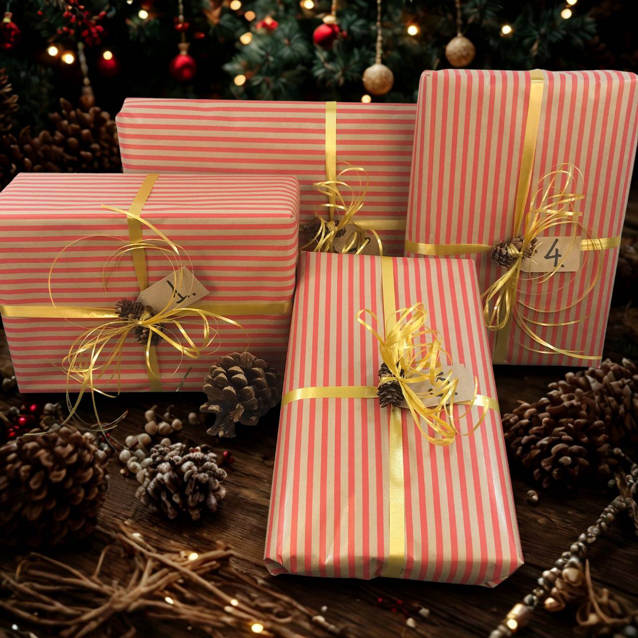 Adventsgaver til mor 500,- kr. 4 gaver til hende et mix af spiselige gaver og pynt