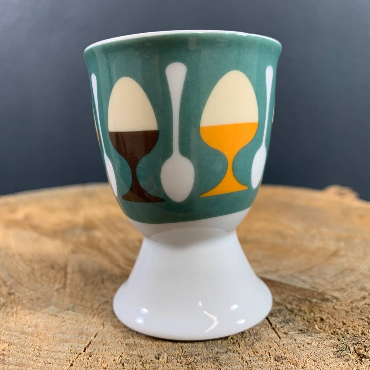 Porcelæn Æggebæger 7cm - Retro Æg