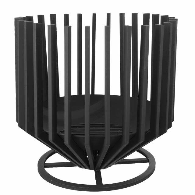 Bål fad - Sort metal bål fad D60 cm.