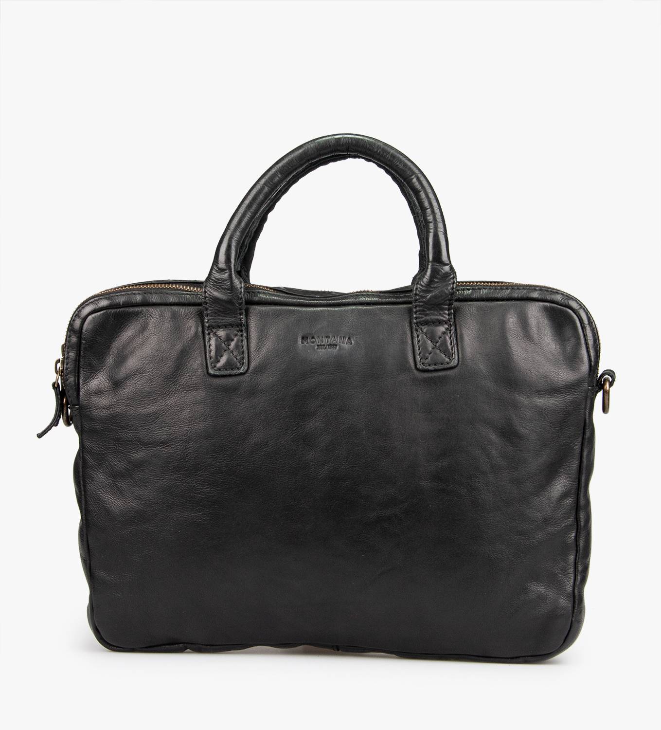 Computertaske Laptop Bag Sort læder