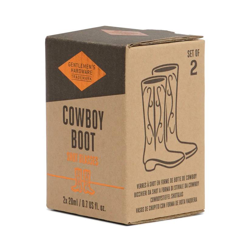 Cowboy-støvle shotglas Sæt 2 stk. Gentlemens Hardware