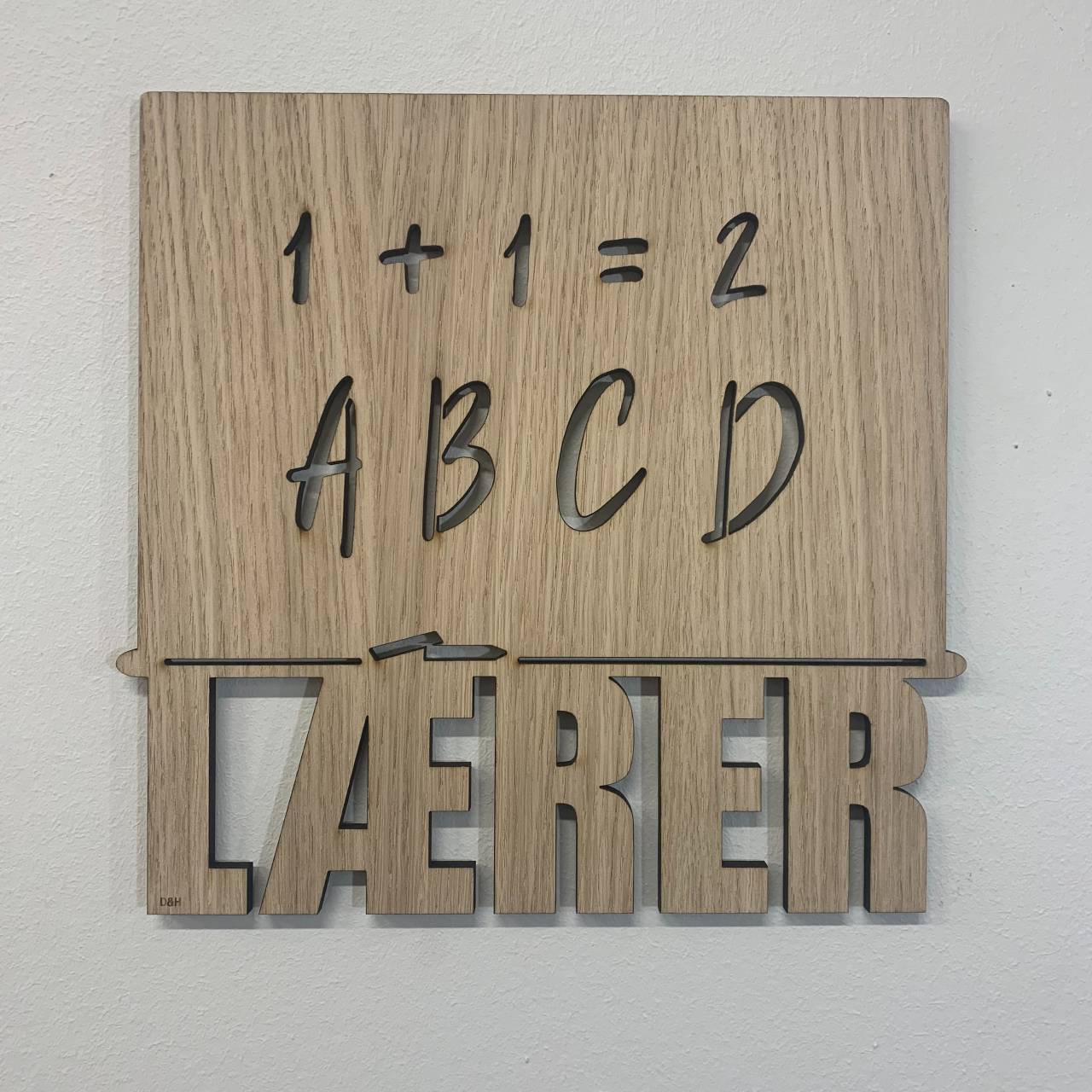 Træskilt - Lærer