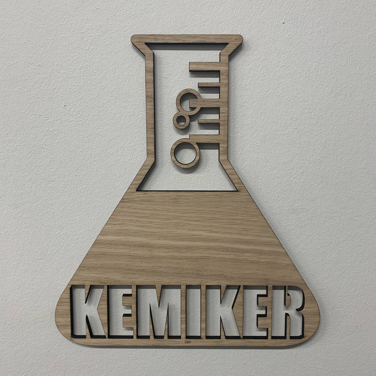 Træskilt - Kemiker