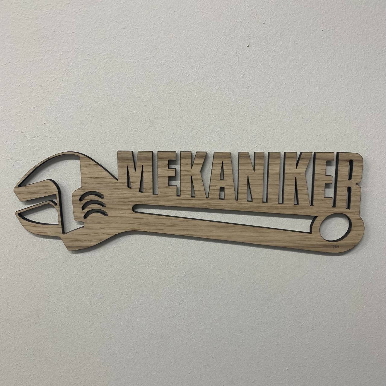Træskilt - Mekaniker