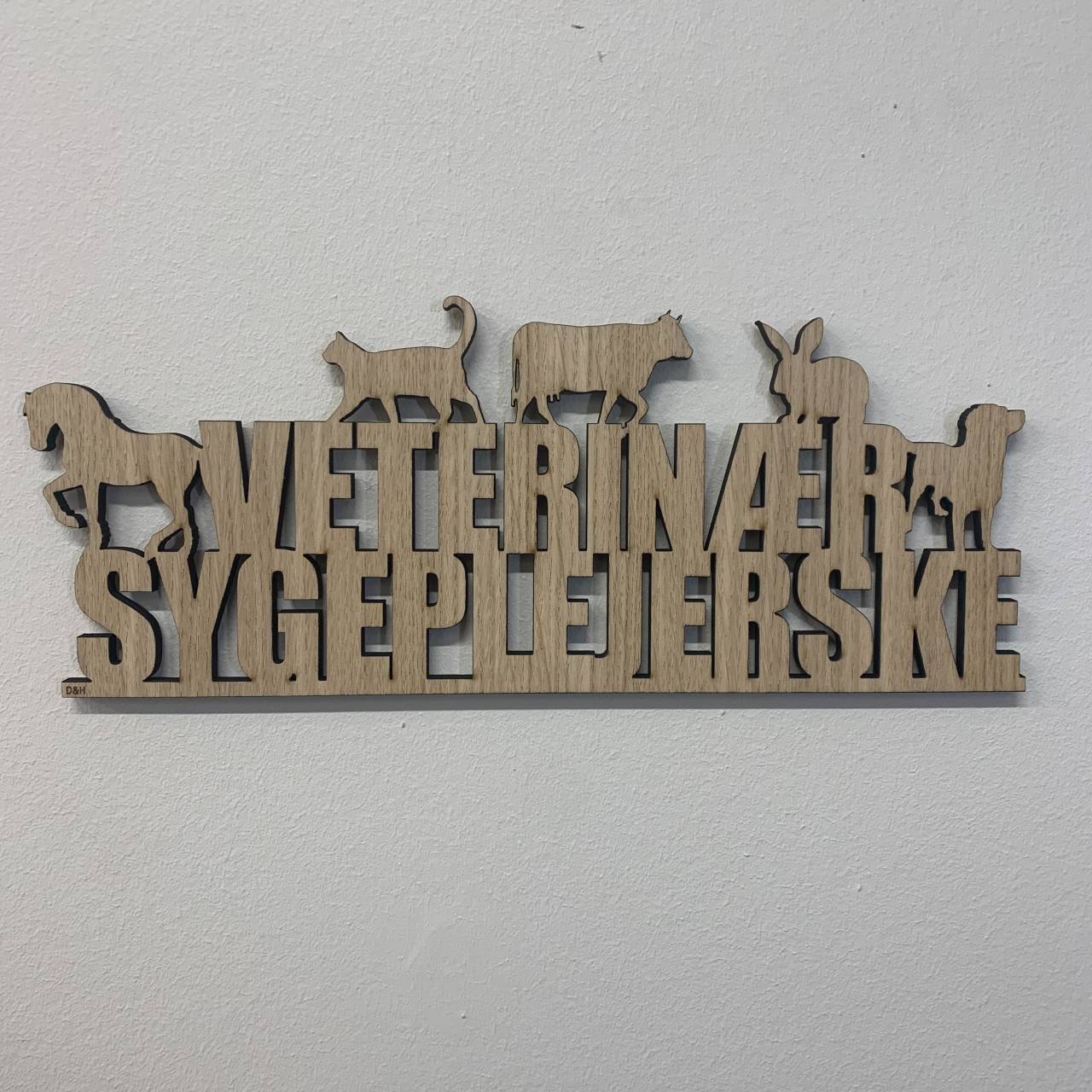 Træskilt - Veterinærsygeplejerske
