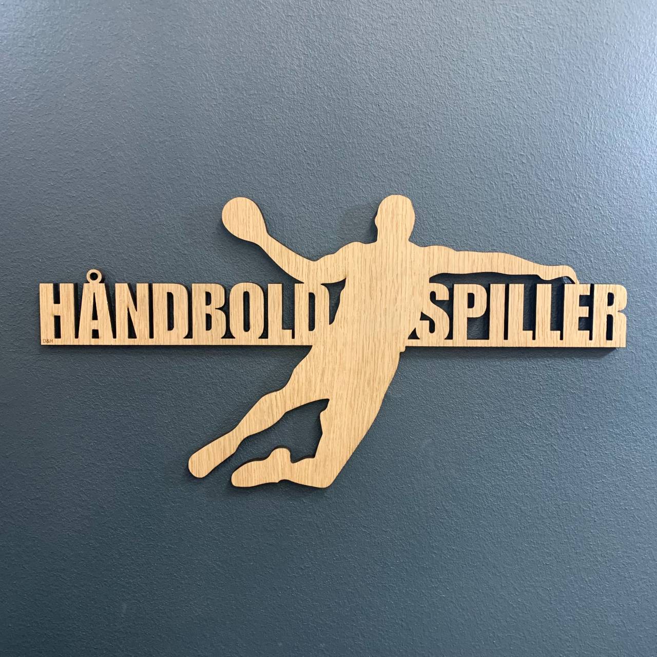 Træskilt - Håndboldspiller