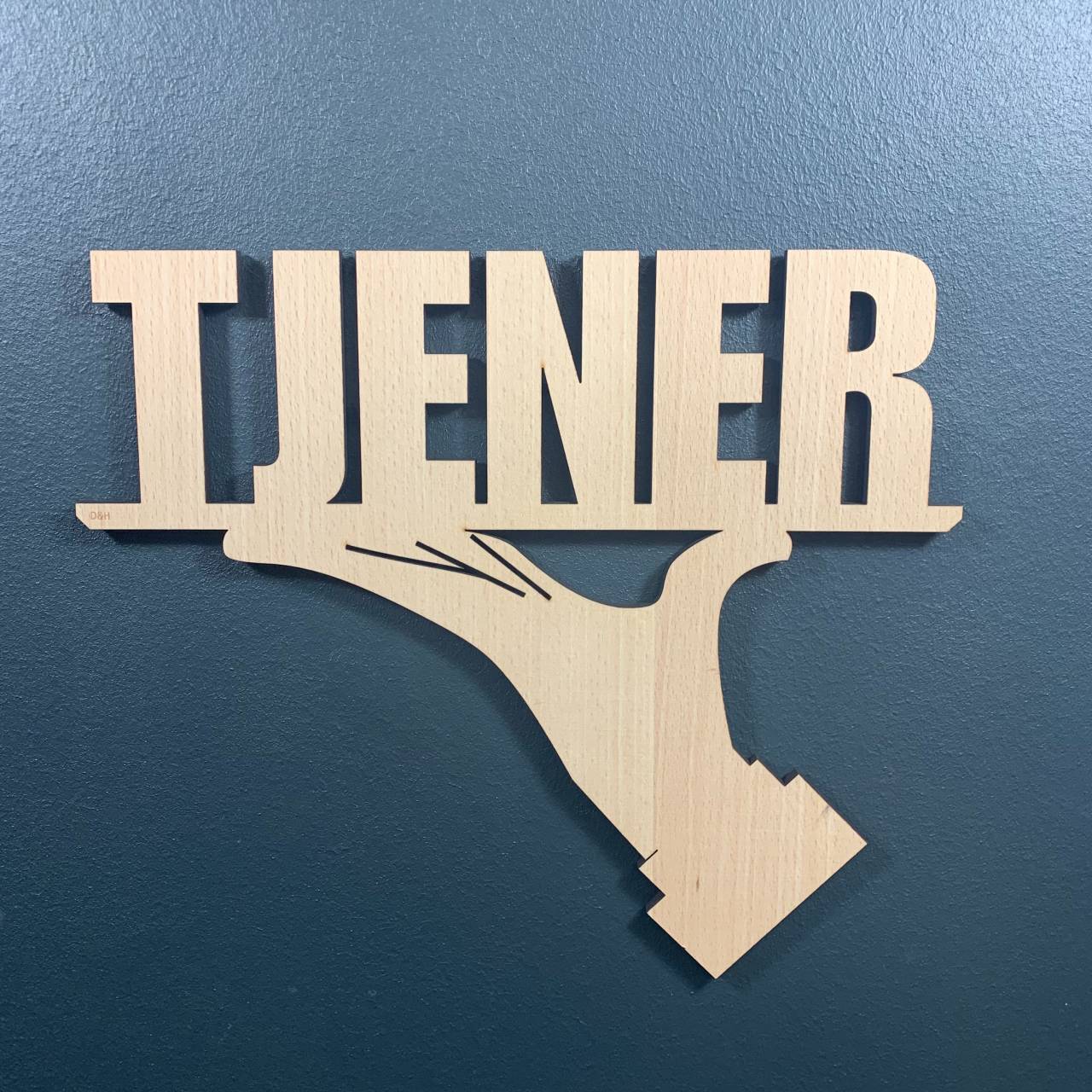 Træskilt - Tjener