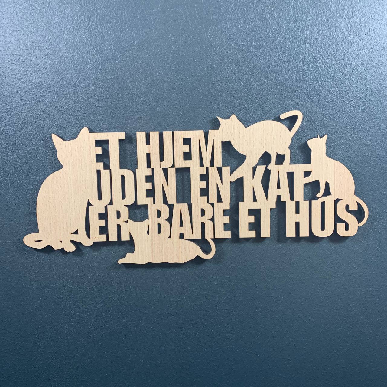Træskilt - Et Hjem Uden En Kat