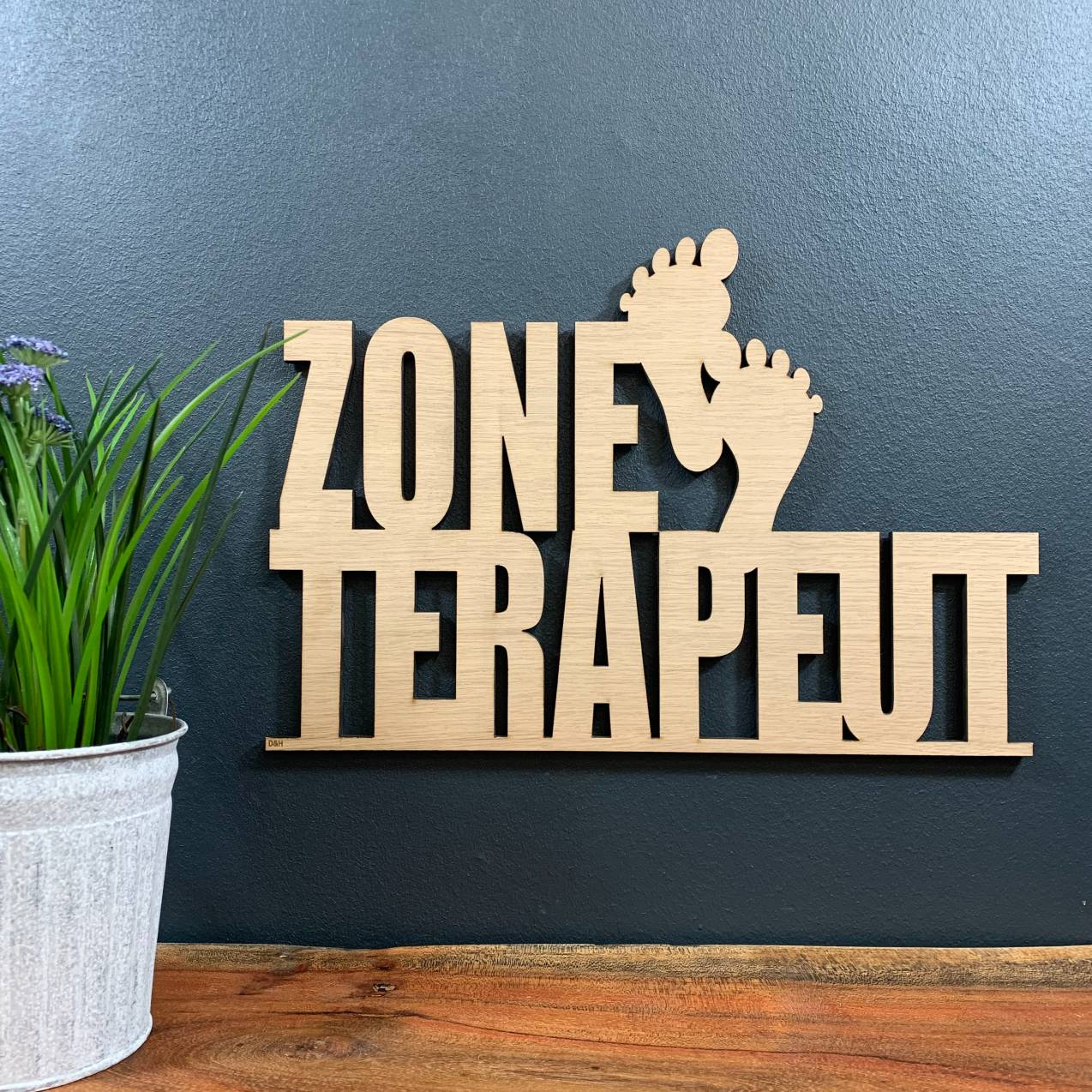Træskilt - Zoneterapeut