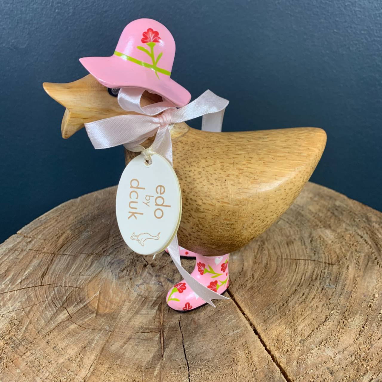 Dcuk - Træ And 15cm - Med Støvler Og Hat - Natur - Med Åbent Næb
