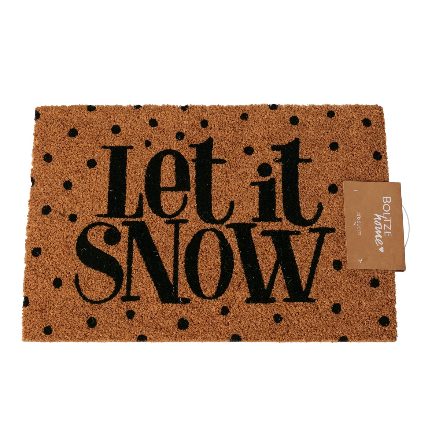 Dørmåtte 40x60- Kokos dørmåtte Let it snow