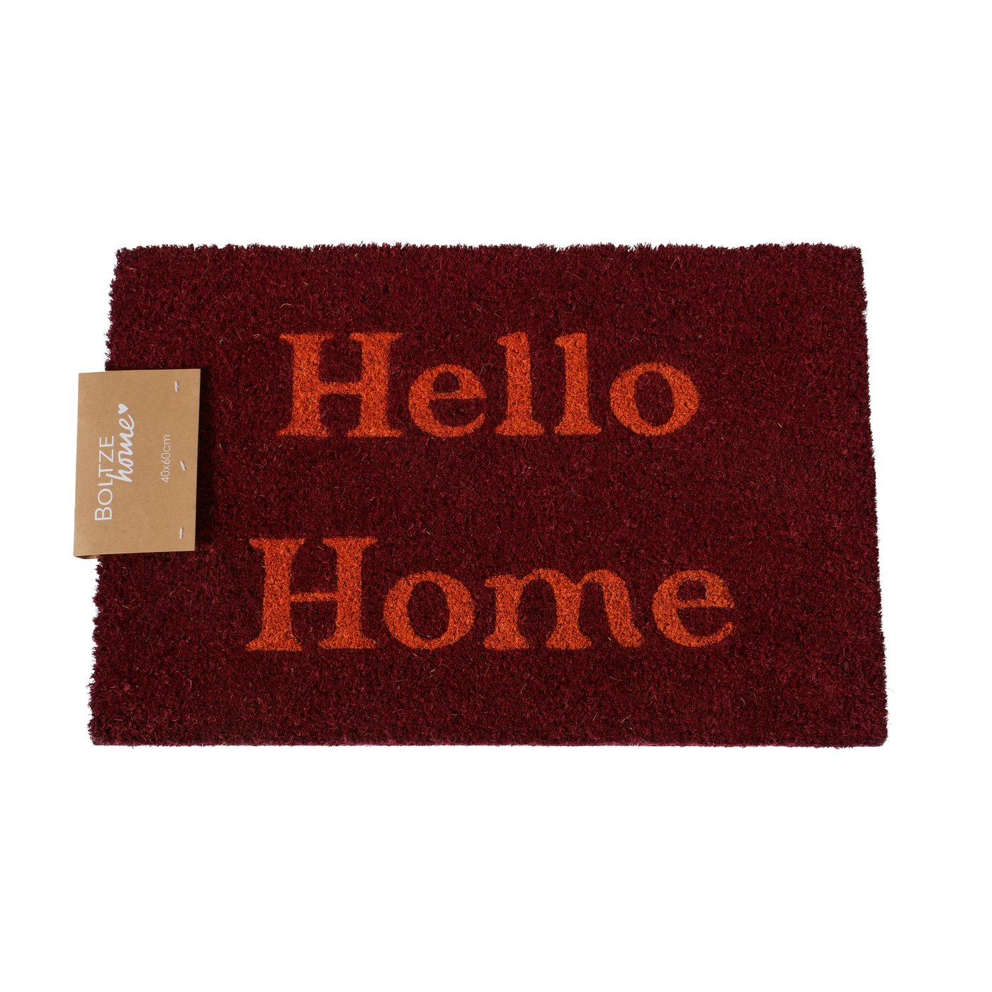 Kokos måtte - Hello Home 60x40 cm. - Dørmåtte med tekst