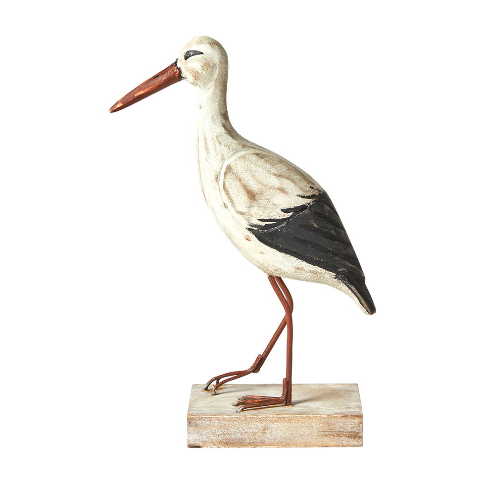 Figur - Stork H19 cm - En personlig gaveidé til dåb og barsel