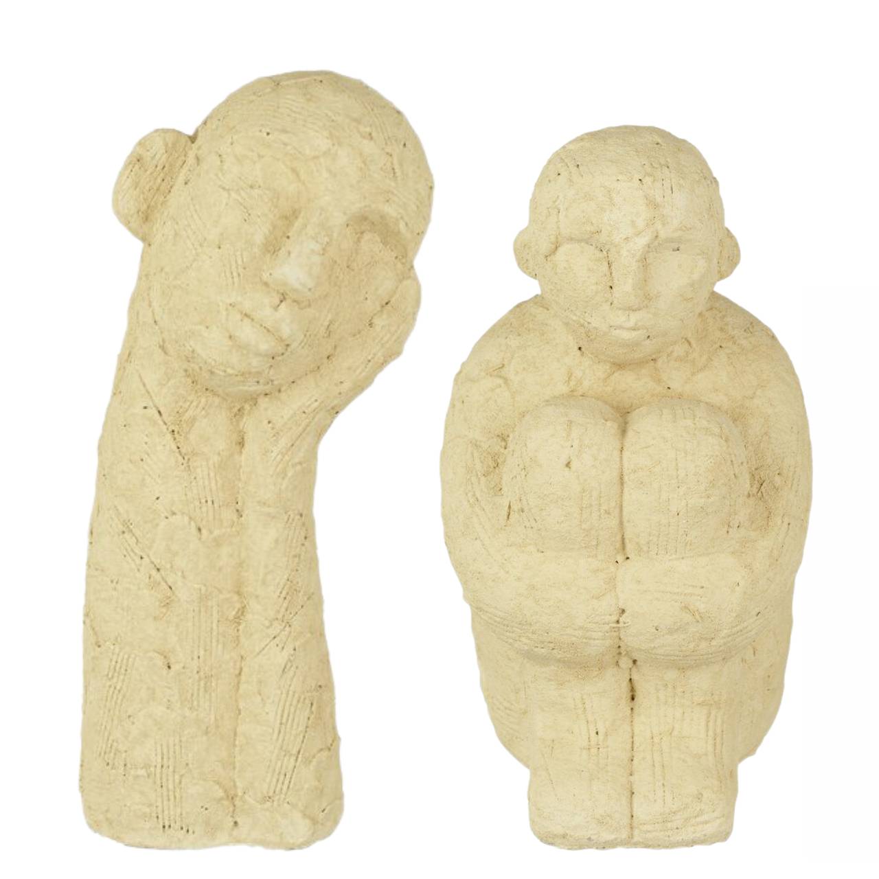 Figur - De "Eftertænksomme" - Sæt/2 stk.