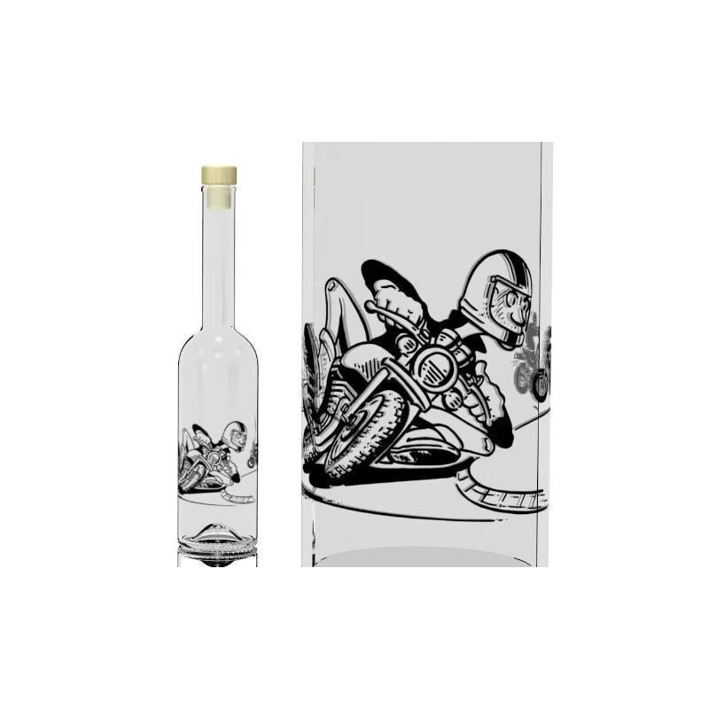 Glasflaske - Motorcykellist - 500 ml