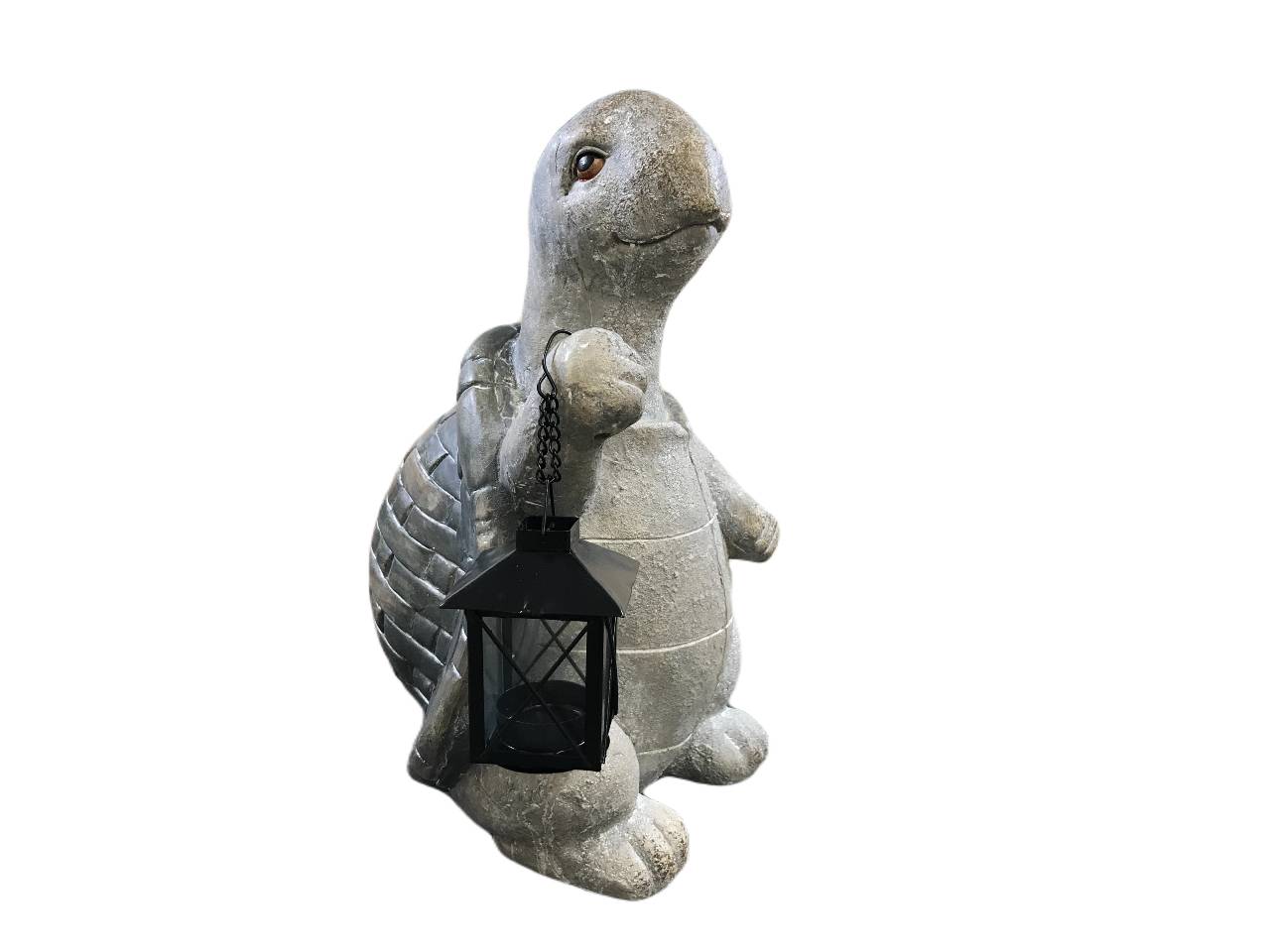 Havefigur - Skildpadde med lygte