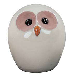 Havefigur Ugle - Keramik ugle - H 23 cm.