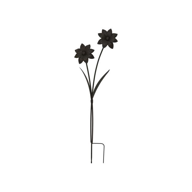 Havespyd - Blomst i cortenstål - H 92 cm.