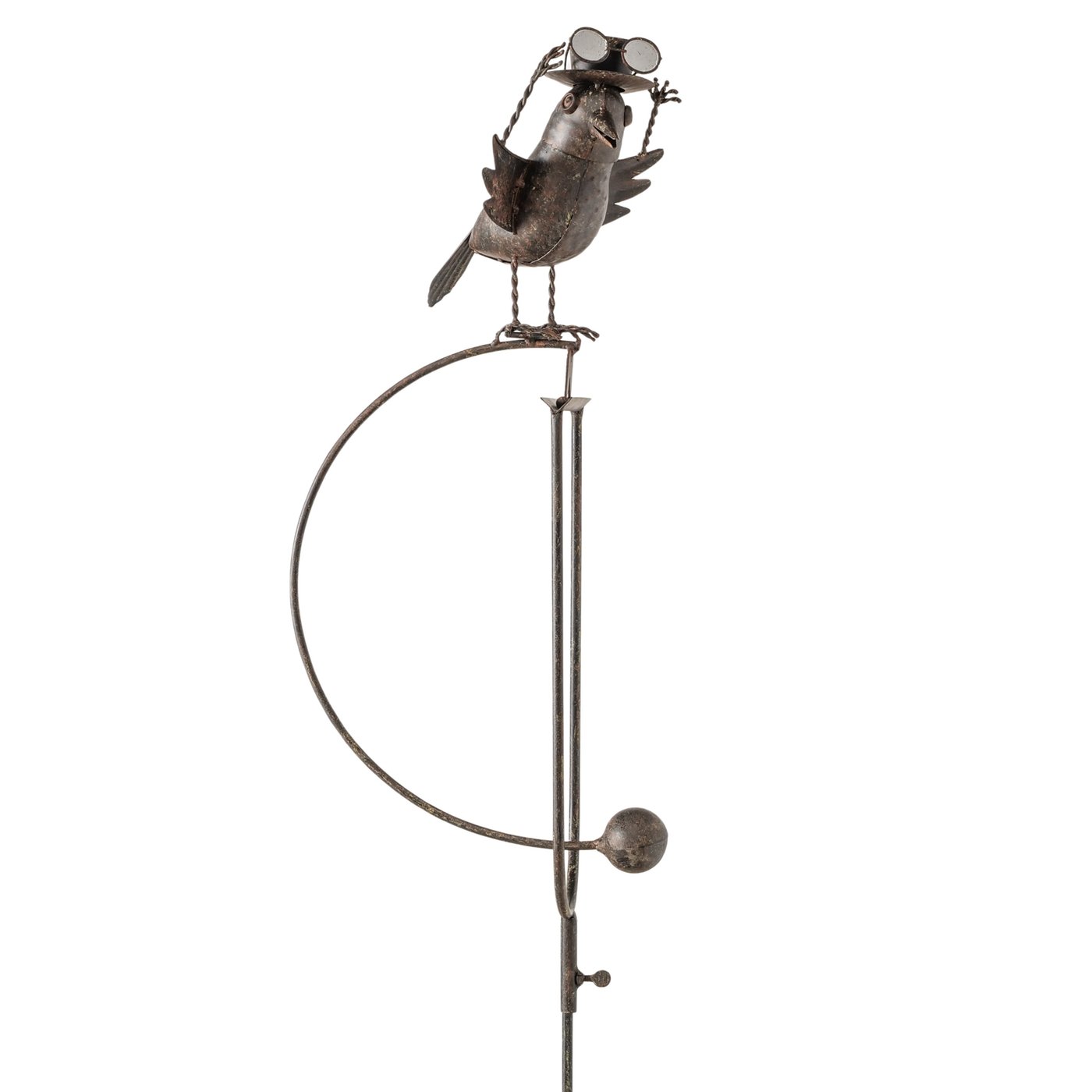 Havespyd Sjovt havespyd med vippende fugl H 112 cm