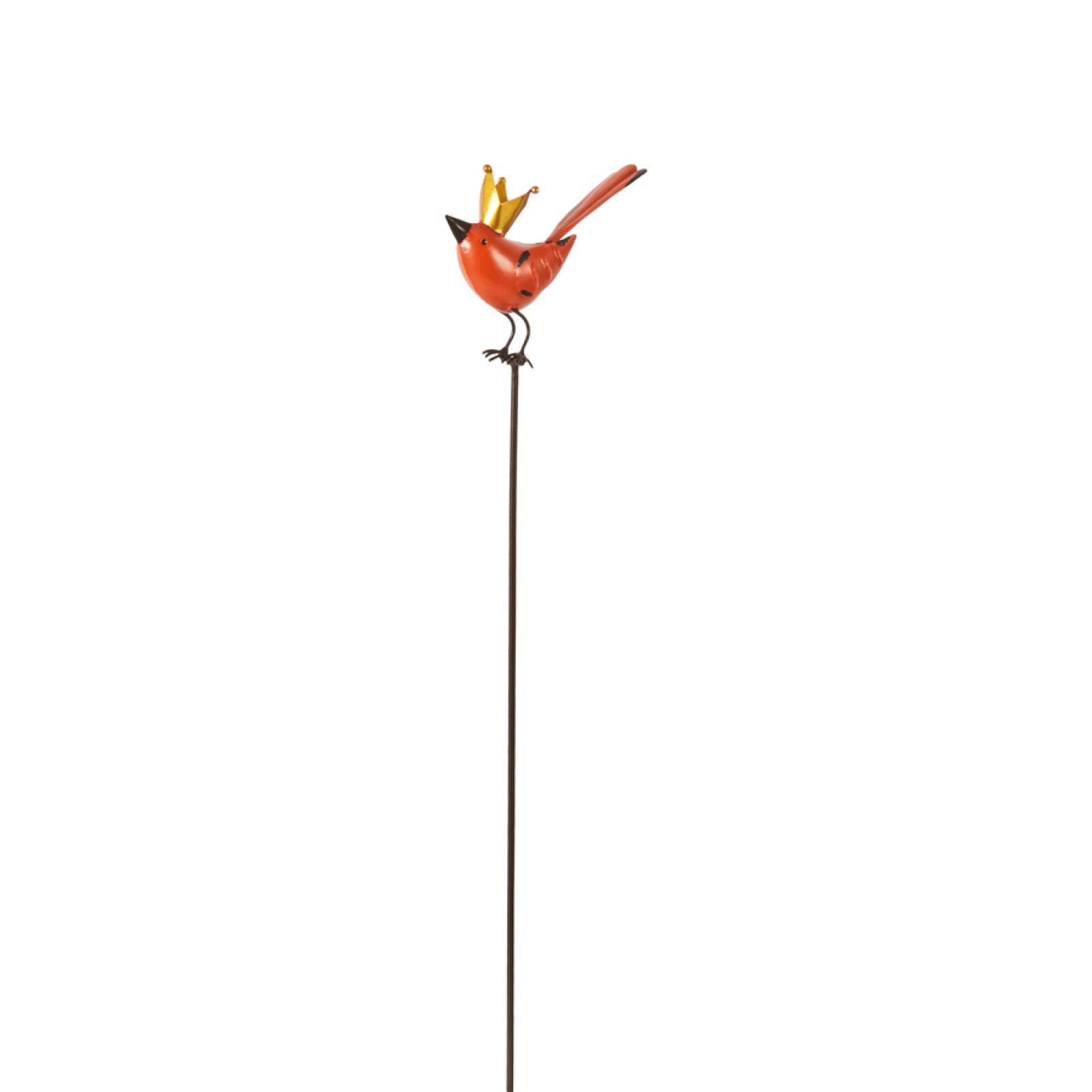 Havespyd med fugl - Orange fugl med krone