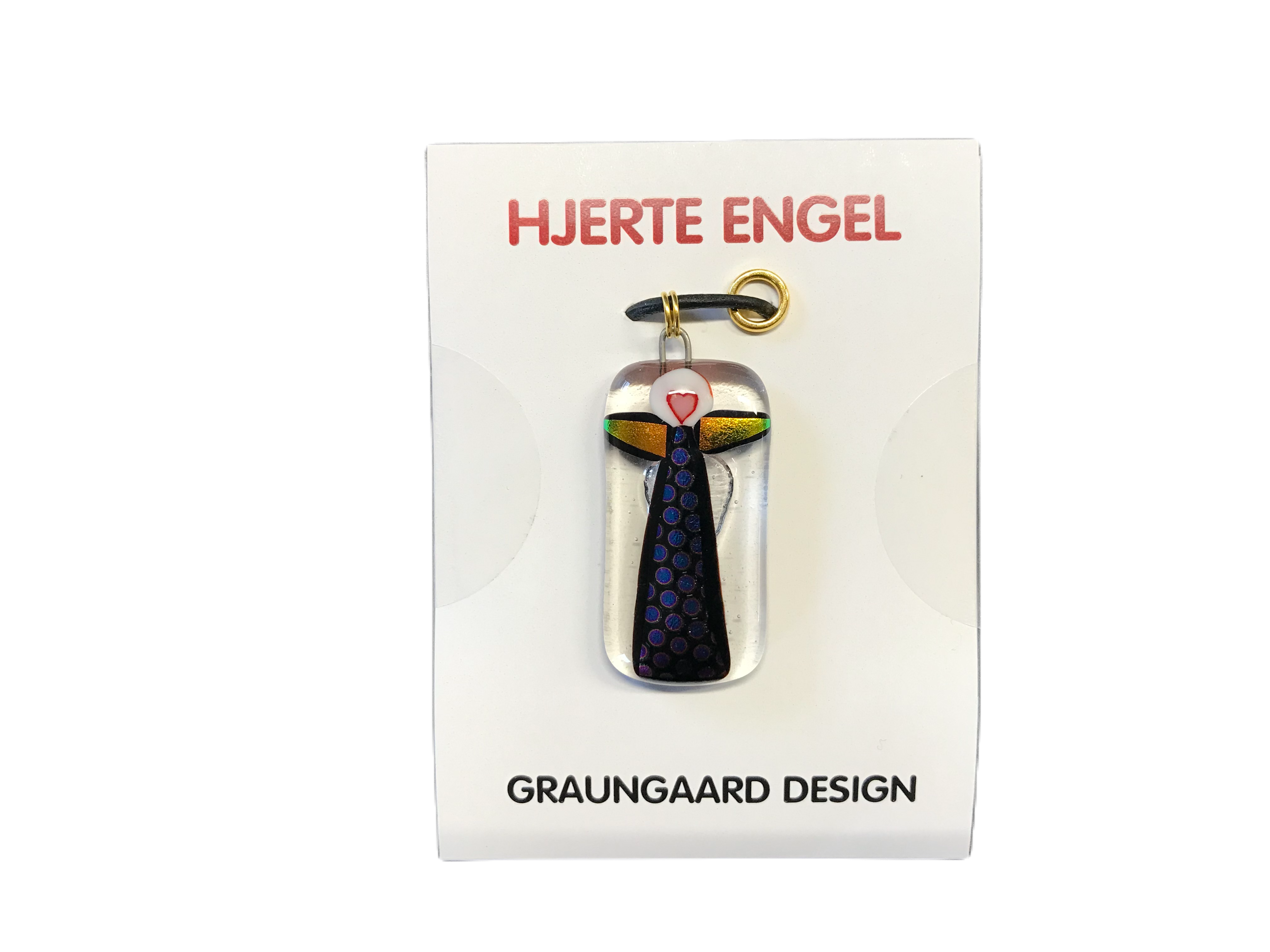 Hjerte Engel - Halskæde Med Glas Engel - Nr. 21