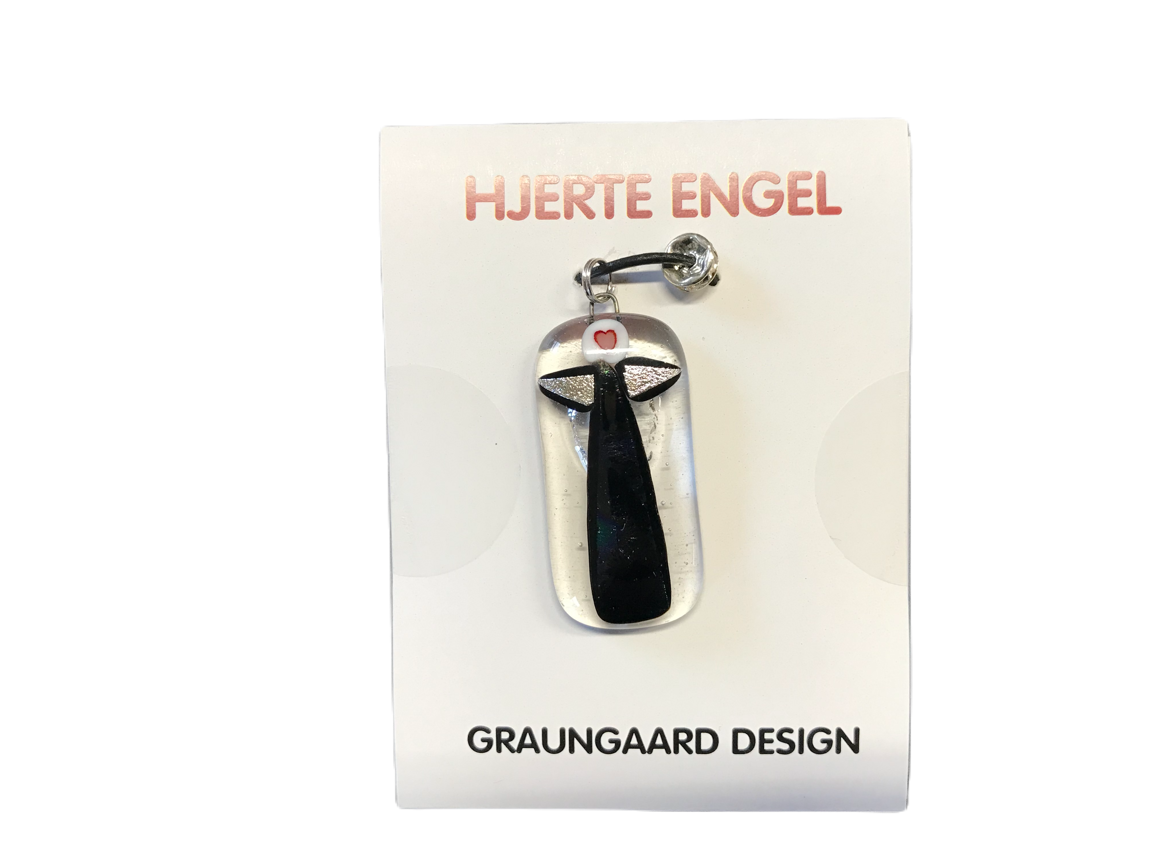 Hjerte Engel - Halskæde Med Glas Engel - Nr. 23