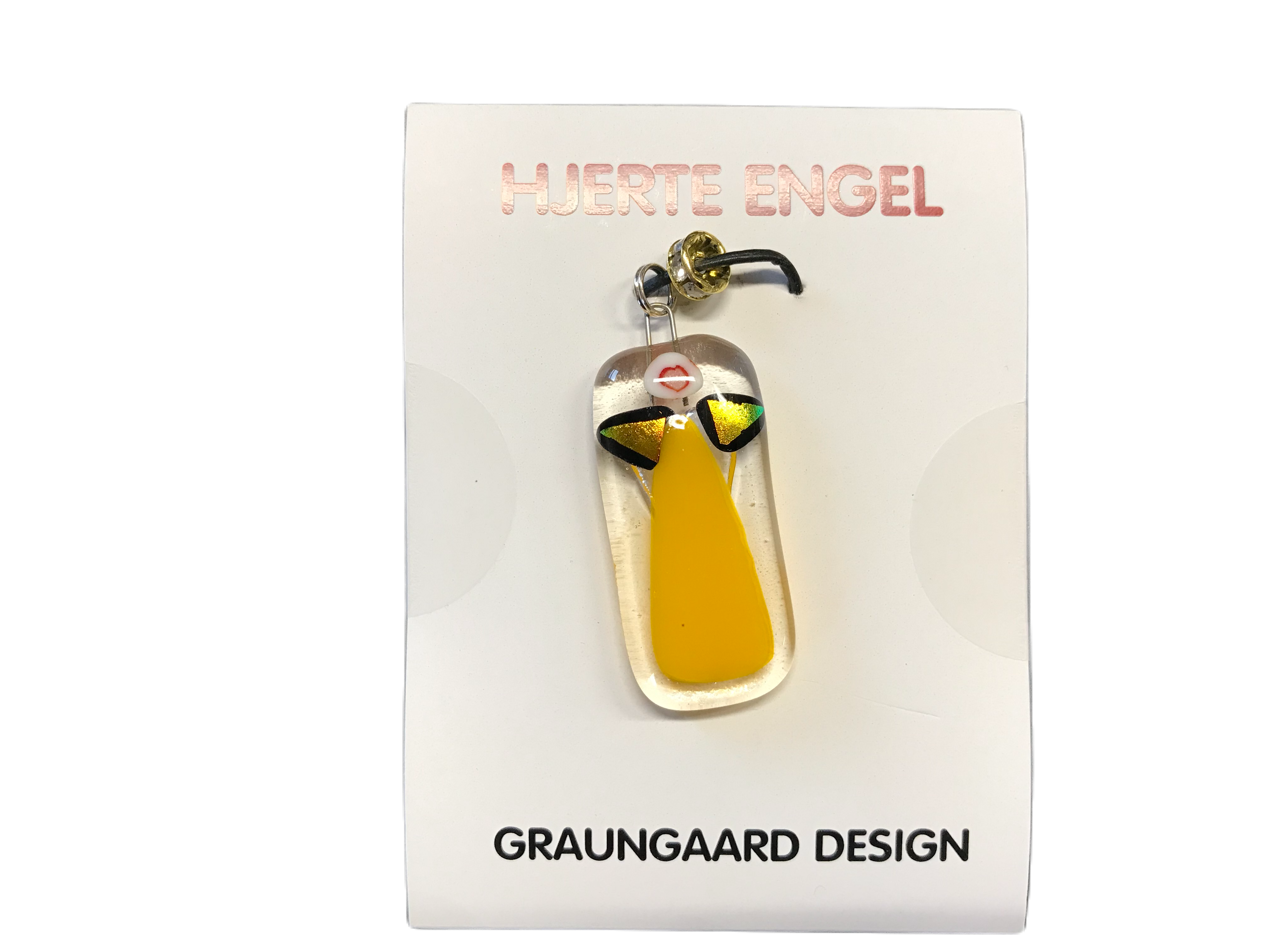 Hjerte Engel - Halskæde Med Glas Engel - Nr. 8