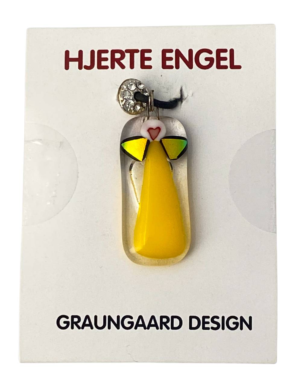 Hjerte Engel - Halskæde Med Glas Engel - Nr. 7