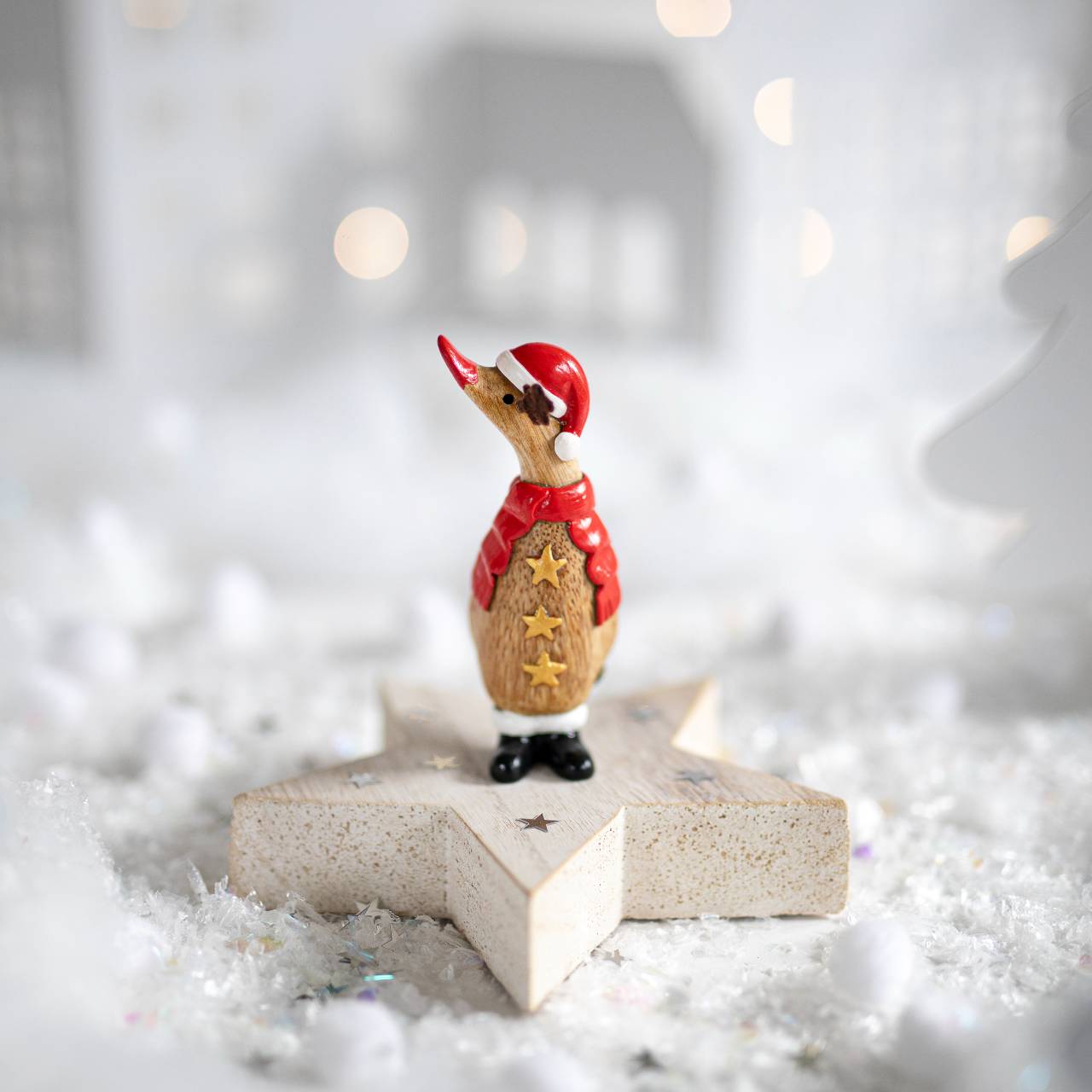 Dcuk Dinky Duck som Rudolf med gevir og guldstjerne