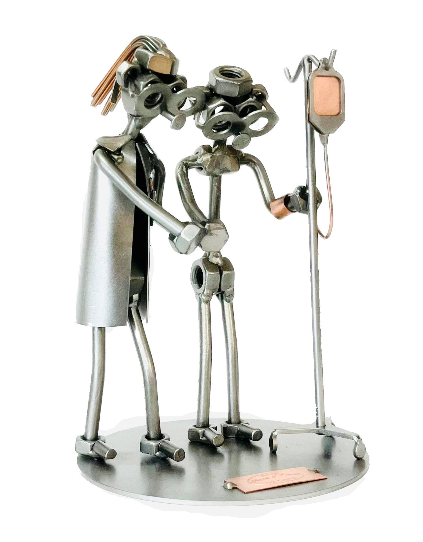 Metalfigur - Portør - Kvindelig portør