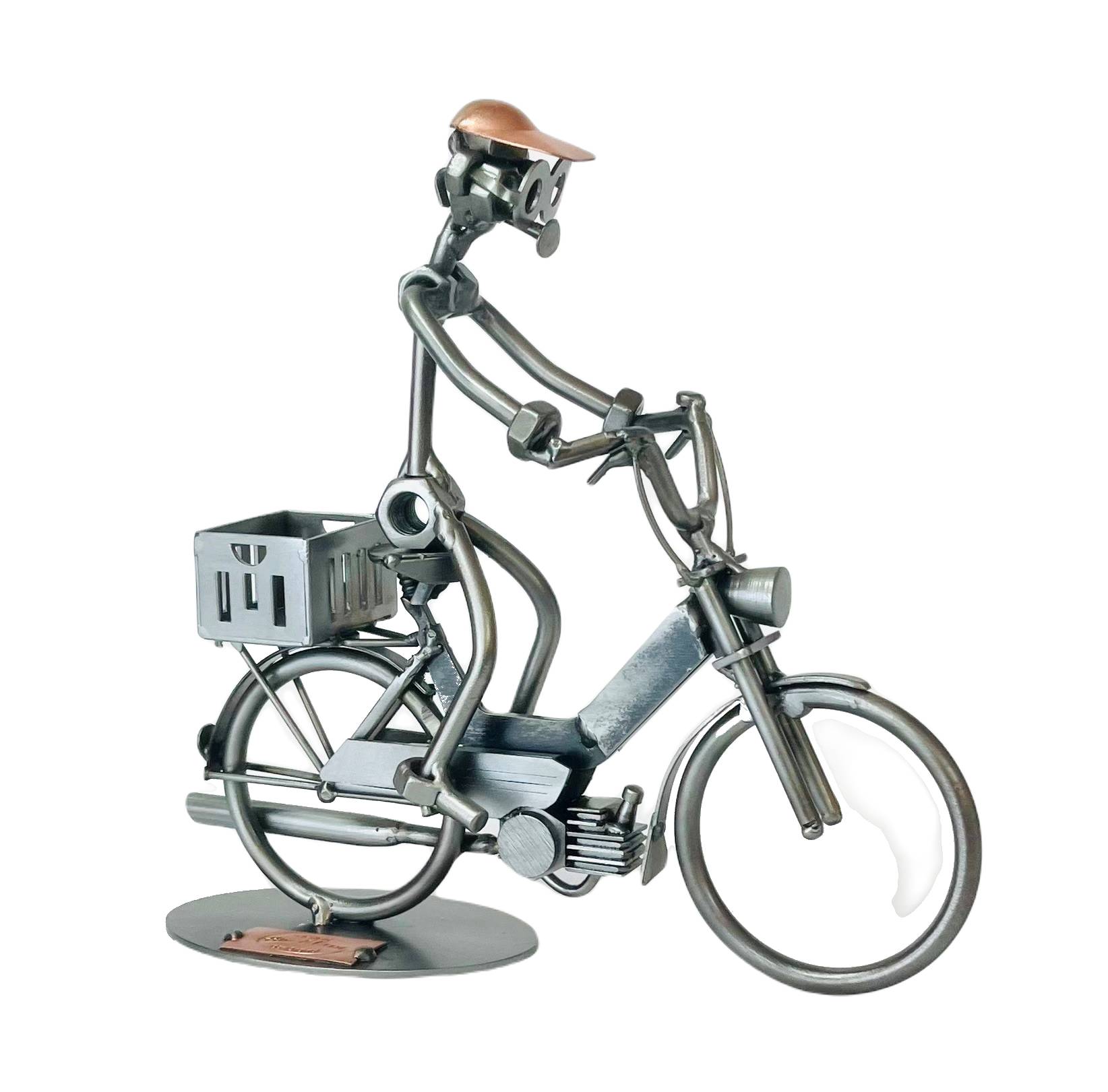 Metalfigur - Puch Maxi - Mand på Puch