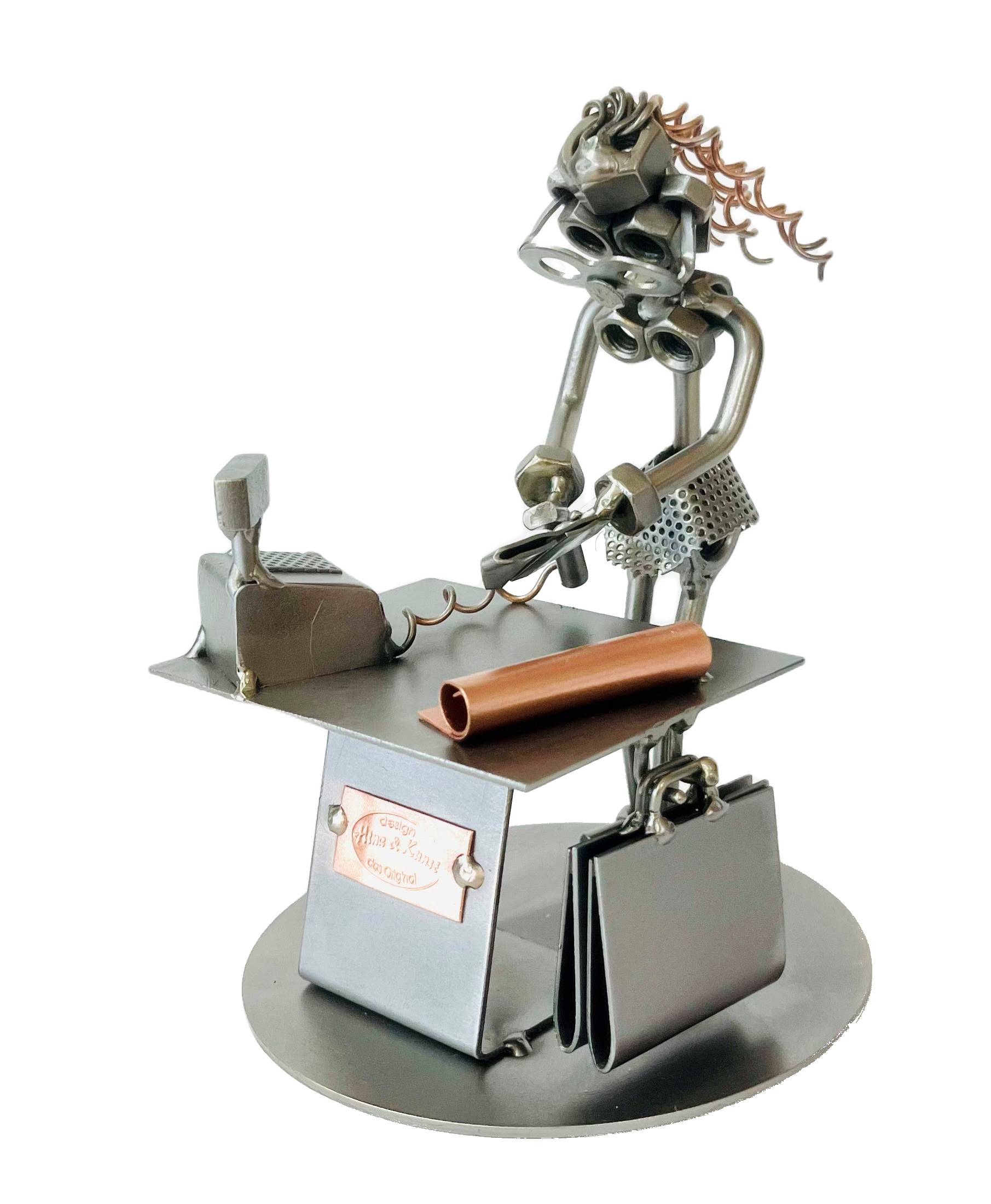 Metalfigur - Butiksassistent - Kvindelig salgsassistent