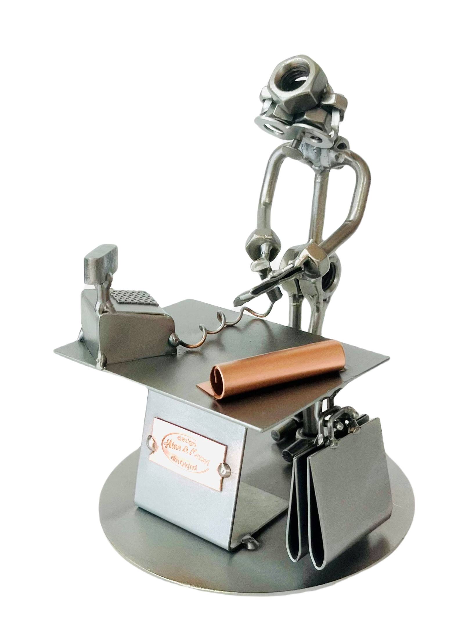 Metalfigur - Butiksassistent - Mandlig salgsassistent