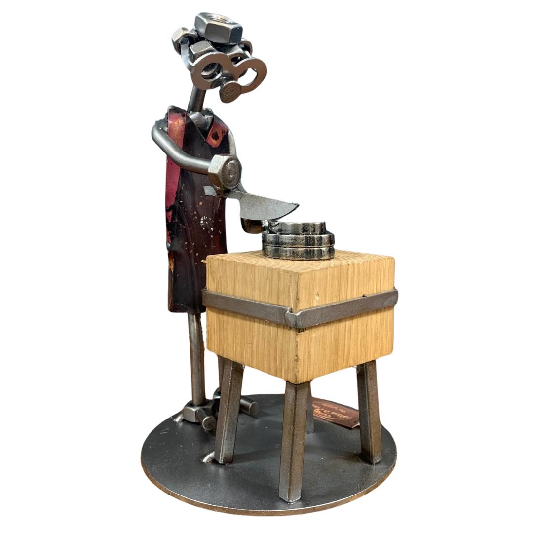 Metalfigur - Mandlig Butiksslagter