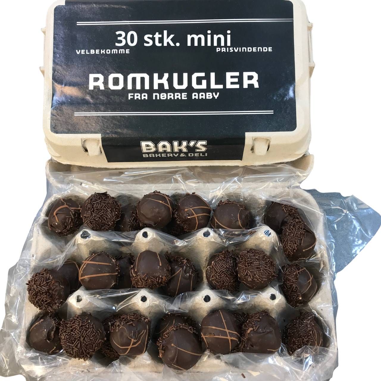 Mini romkugler fra Nørre Aaby 30 stk.