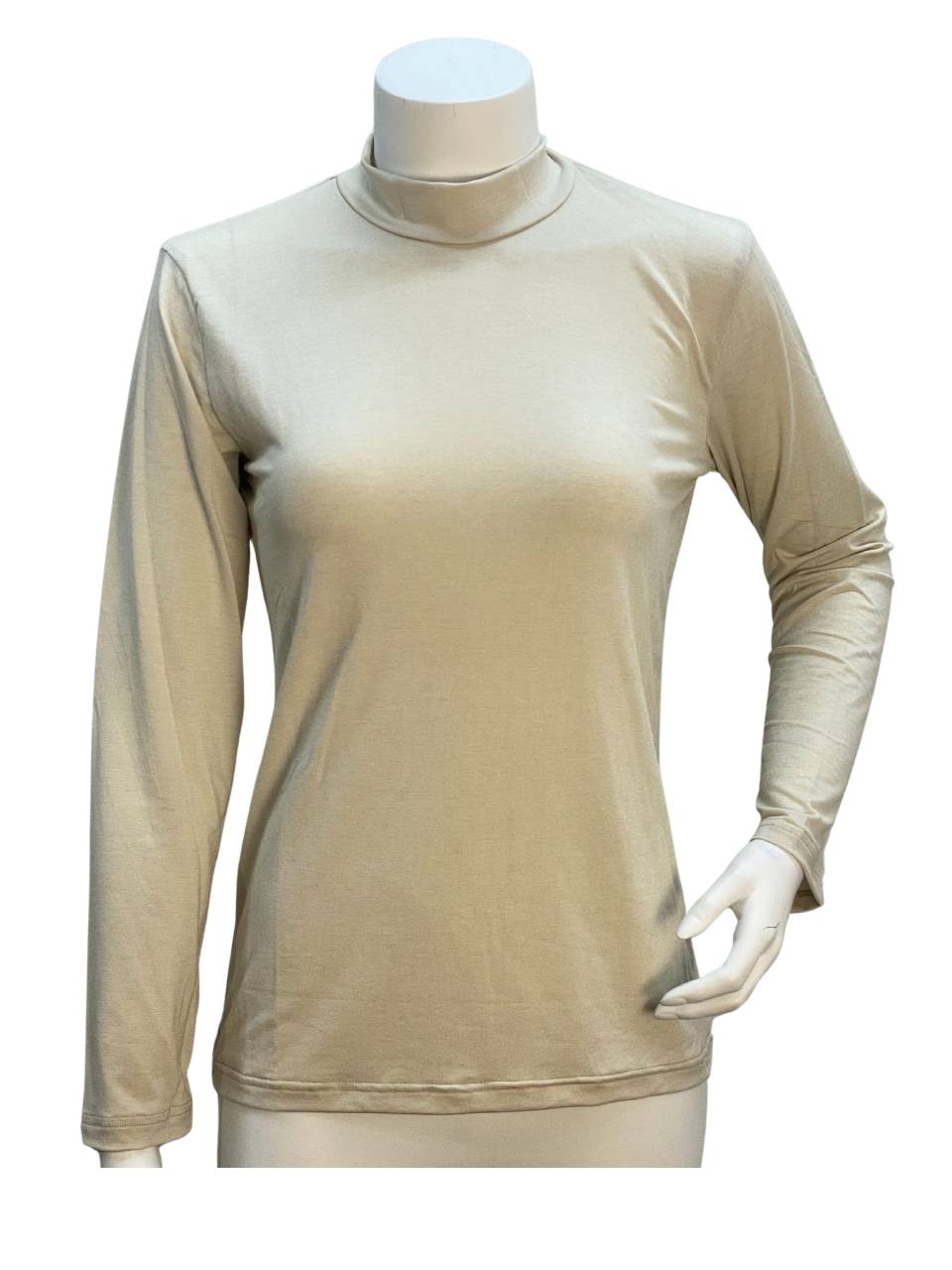 Mongul - Bluse med rullekrave - Creme M-38