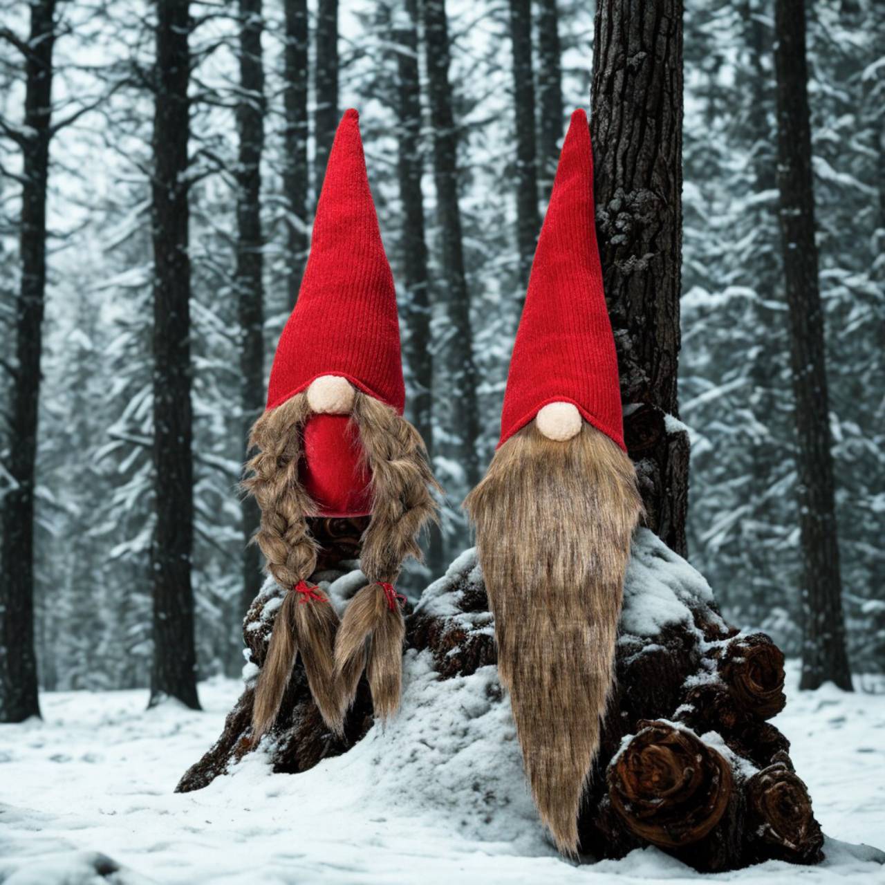 Nisser Nisse far & Nisse mor Rød
