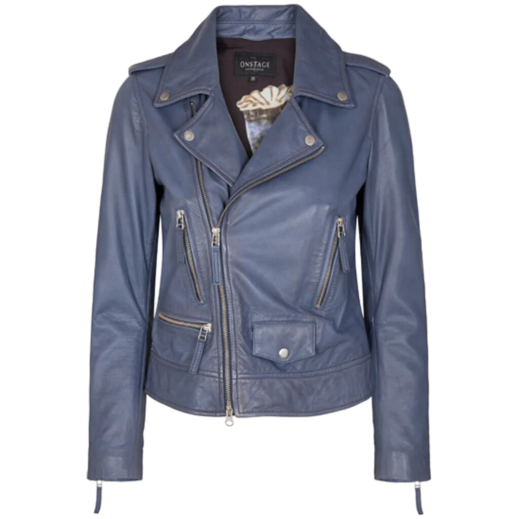 Onstage Biker Jakke - Blå 34