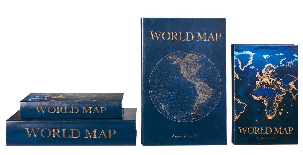 Opbevaringsæsker World Map Sæt med 2 stk.