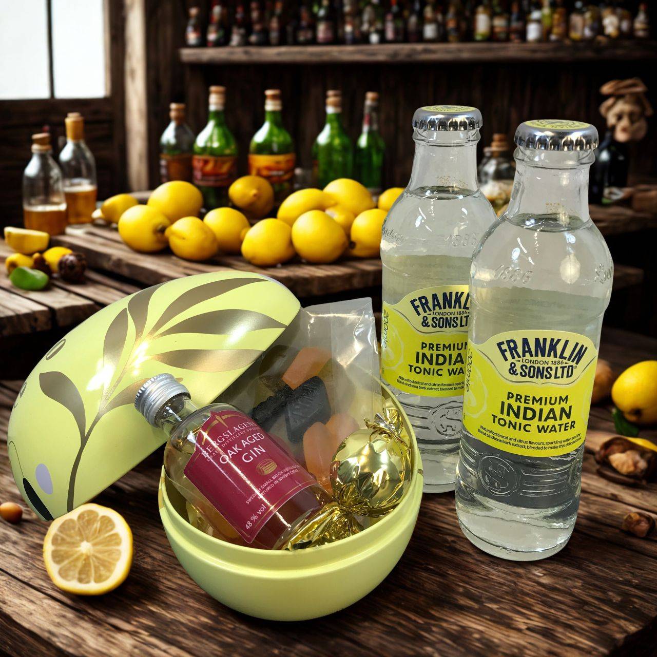 Påskekurv - Metalæg med gin og hygge