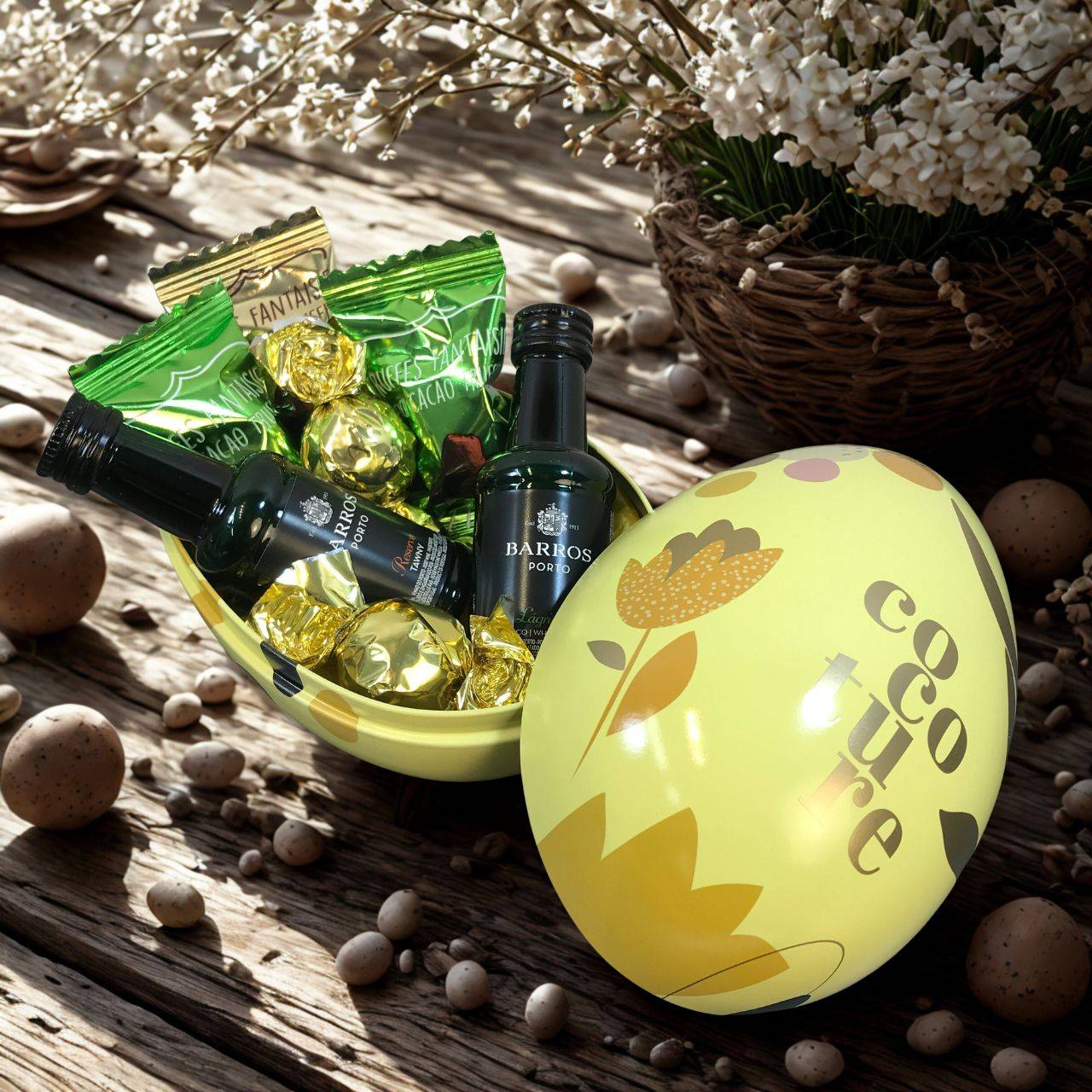 Påskekurv - Påskeæg med portvin og chokolade